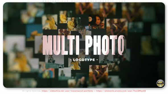 Pretentious Multiphoto Mosaic Logo - VideoHive 58694632