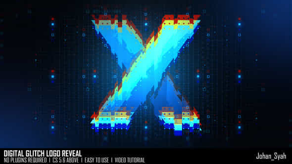 Digital Glitch Logo Reveal - VideoHive 53889224