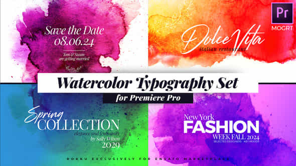 Watercolor Inks Typography - VideoHive 24988449