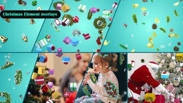 Christmas decorative element Overlays - VideoHive 29440226