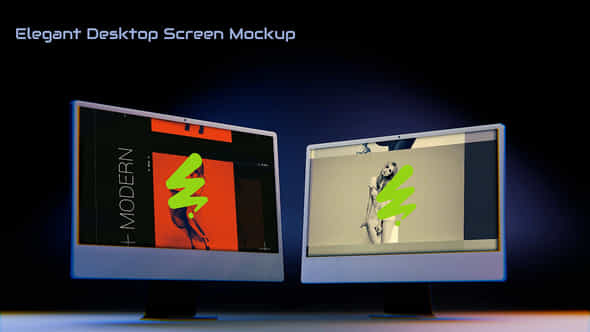 Elegant Desktop Screen Mockup - VideoHive 58500416