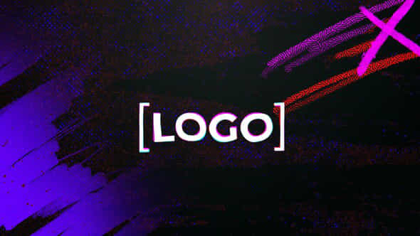 Grunge Glitch Logo - VideoHive 52141902