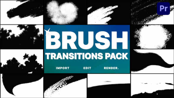 Hand-Drawn Brush Transitions - VideoHive 37387902