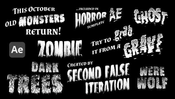 Monsters - Retro Horror Titles - VideoHive 29012308