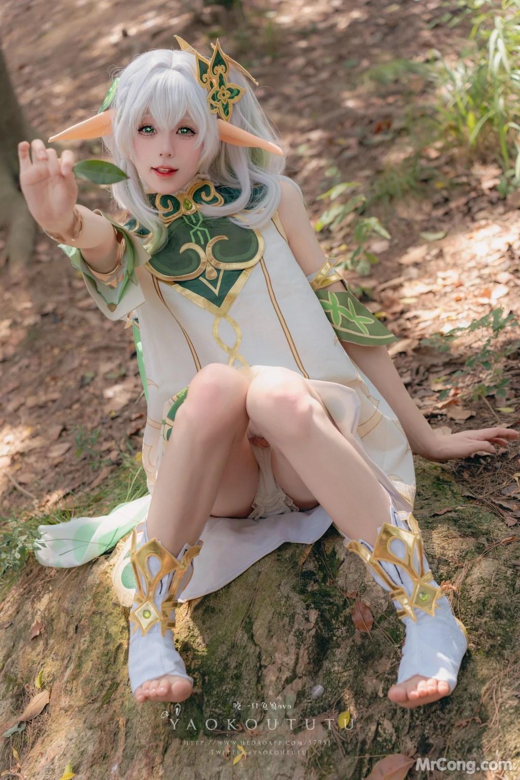 Coser@黏黏团子兔: 万年萝莉纳西妲&0.2s (65 photos )(8)