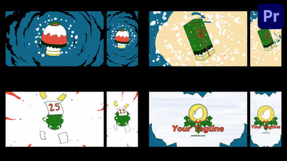 Christmas Morphing Logo For Premiere Pro - VideoHive 49881334