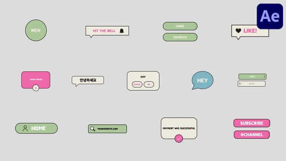 Gadget Interface Icons And Buttons For After Effects - VideoHive 53577819