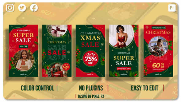 Christmas Sale Stories - VideoHive 48547110