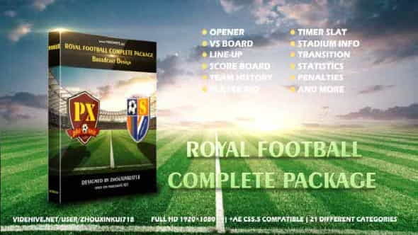 Royal Football Complete Package-Broadcast Design - VideoHive 17056913