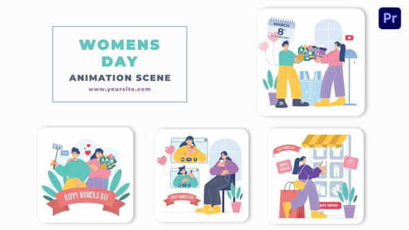 Flat Character Womens - VideoHive 46460462