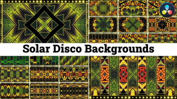 Solar Disco Backgrounds For Davinci Resolve - VideoHive 50500975