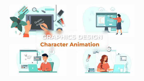 Graphic Designer Character - VideoHive 37070693