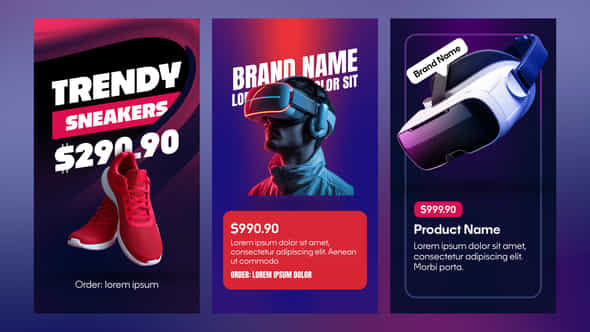 Vertical Product Promo Animations For Social Media Stories - VideoHive 59030192