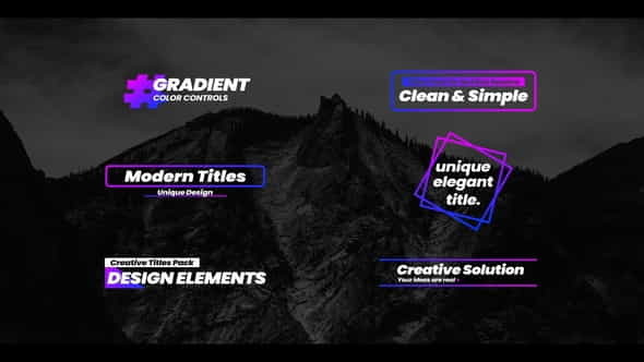 Gradient Titles For After Effects - VideoHive 36686866