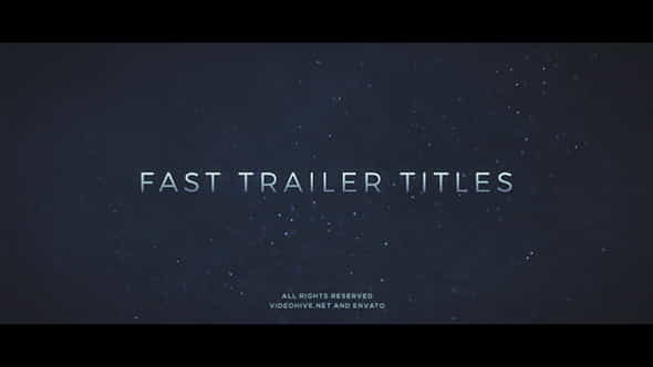Fast Trailer Teaser - VideoHive 19579243