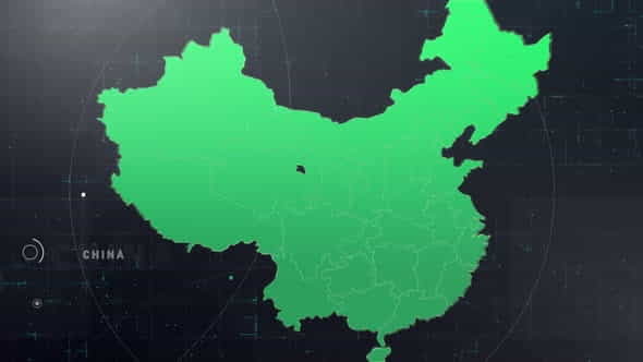 Digital Tech China Map - VideoHive 33859264