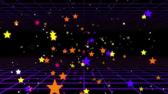 Colorful Stars Tunnel 01 Hd - VideoHive 27129161