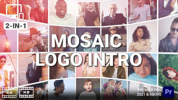Mosaic Logo Intro - VideoHive 33680057