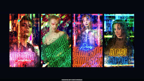 Neon Futuristic Stories - VideoHive 58324667