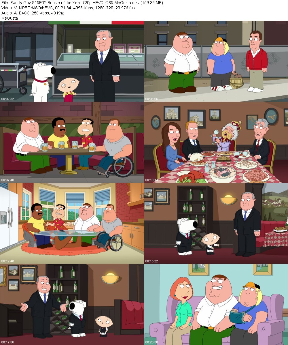 Family Guy S15E02 Bookie of the Year 720p HEVC x265-MeGusta