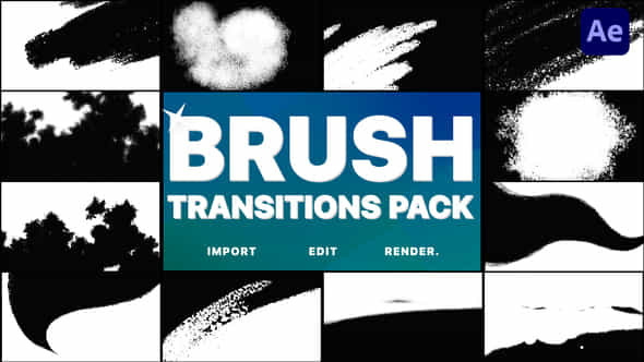 Hand-Drawn Brush Transitions - VideoHive 37355296