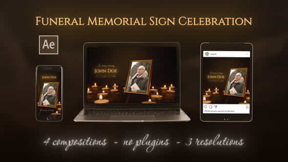 Funeral Memorial Sign - VideoHive 38453788