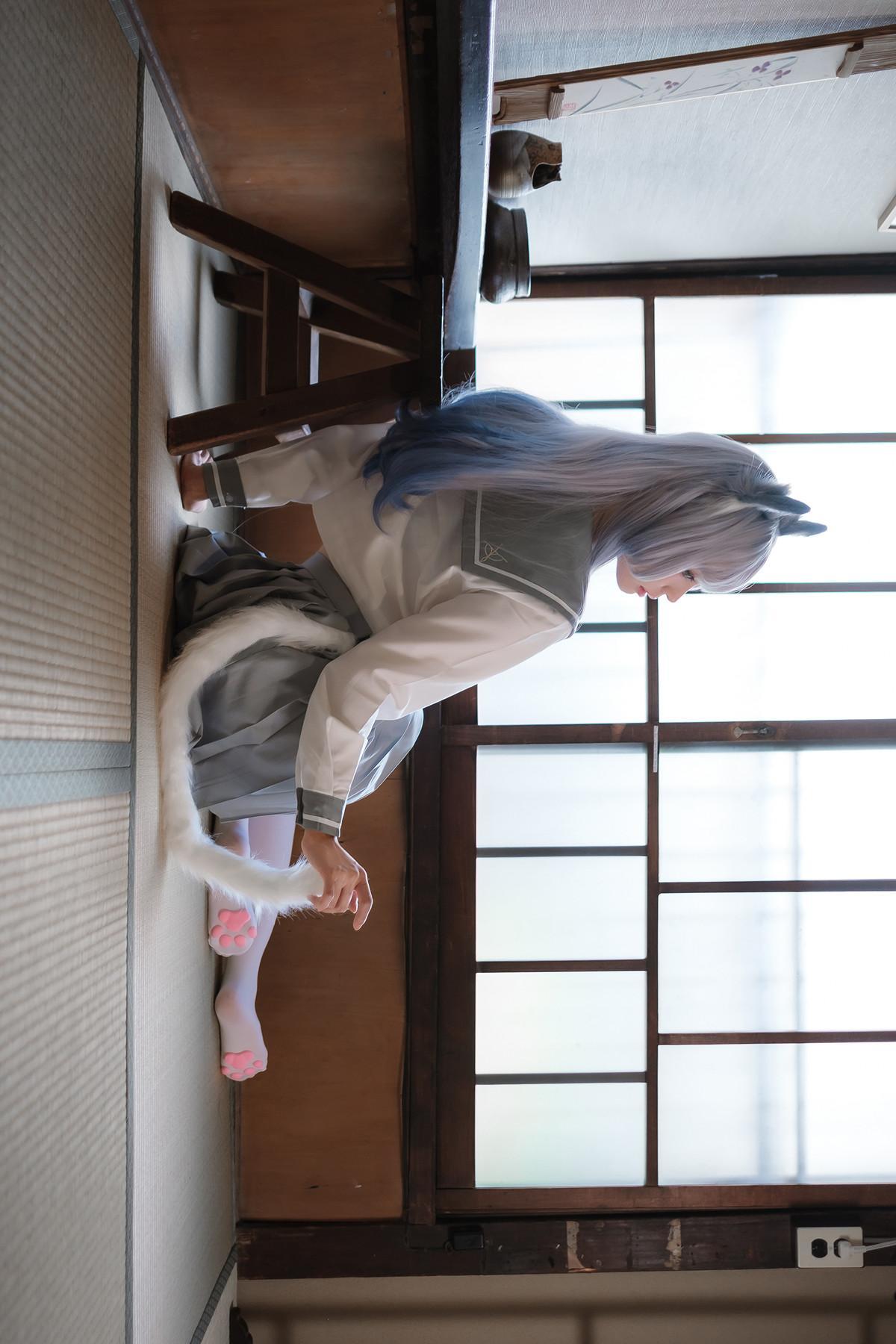 Cosplay ElyEE子 Veranda White Cat緣廊白貓(32)