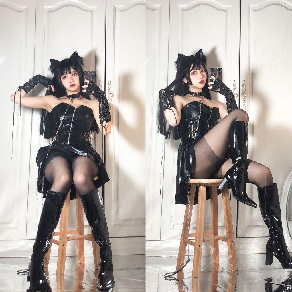 Coser@果咩酱w Vol.020: 黑猫 (20 photos)