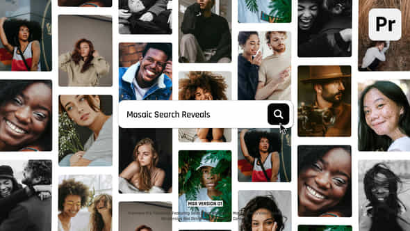 Mosaic Search Reveals Premiere Pro - VideoHive 51888352