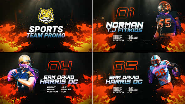 Energy Sports Player Profile Powerful Sports Team Intro - VideoHive 44943055