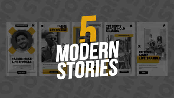 5 Modern Stories - VideoHive 45661556