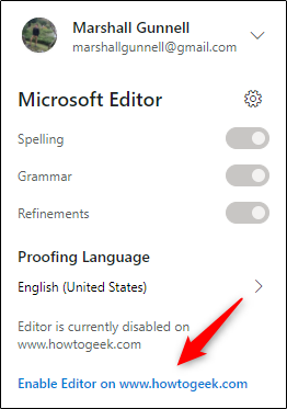 enable editor for howtogeek