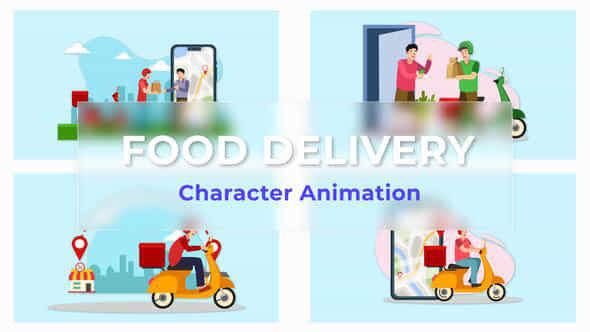 Food Delivery Explainer - VideoHive 36813248