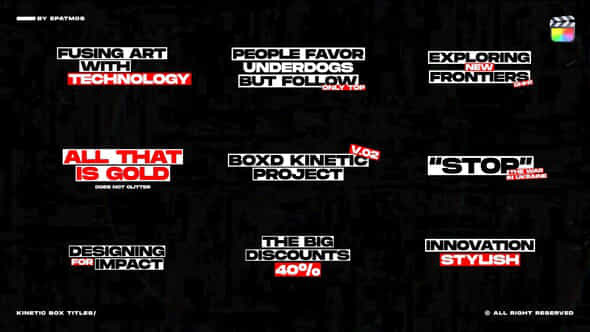 Kinetic Box Titles V10 Fcpx - VideoHive 51902910