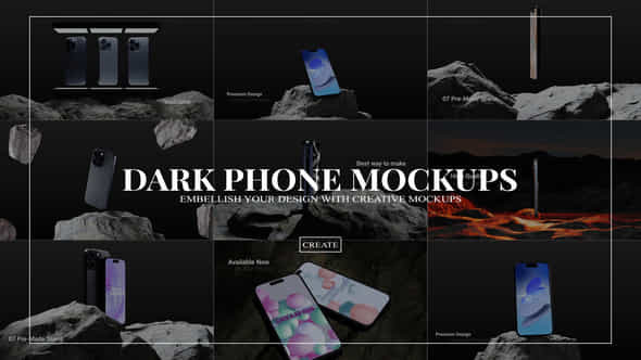 Dark Phone Mockups - VideoHive 52212809