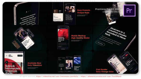 Mobile Mockup Black Style - VideoHive 49617683