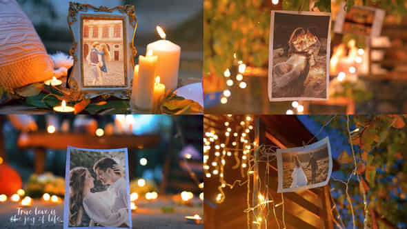 Wedding Photo Gallery Autumn Night Garden - VideoHive 34629956