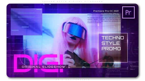 Techno Style Digital Slideshow - VideoHive 33119940