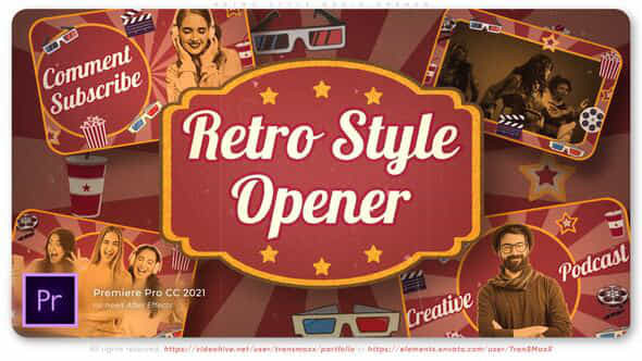 Retro Style Media Opener - VideoHive 52032935