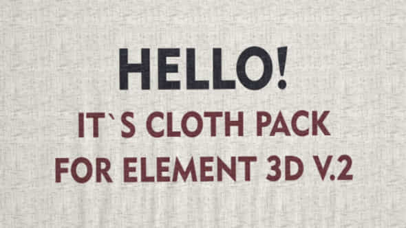 Cloth Pack - VideoHive 14116088