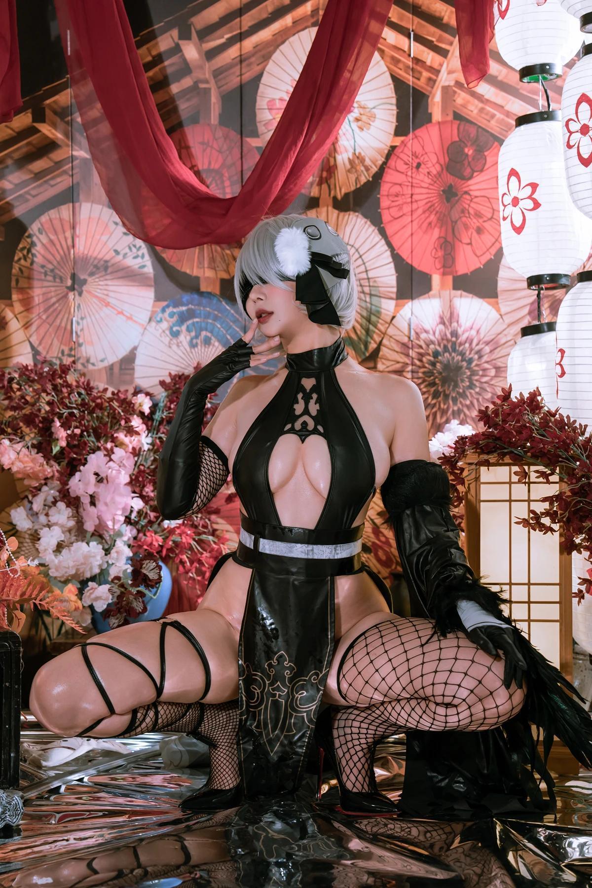 Cosplay 云溪溪Yunx1x1 & 奶桃 – 2B本 YoRHa No.2 Type B 下 Set.01(11)