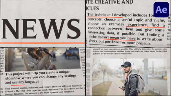 Newspaper Slideshow for - VideoHive 43182464