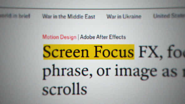 Screen Focus Fx - VideoHive 59209031