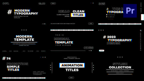 Clean Typography Titles - VideoHive 48790466