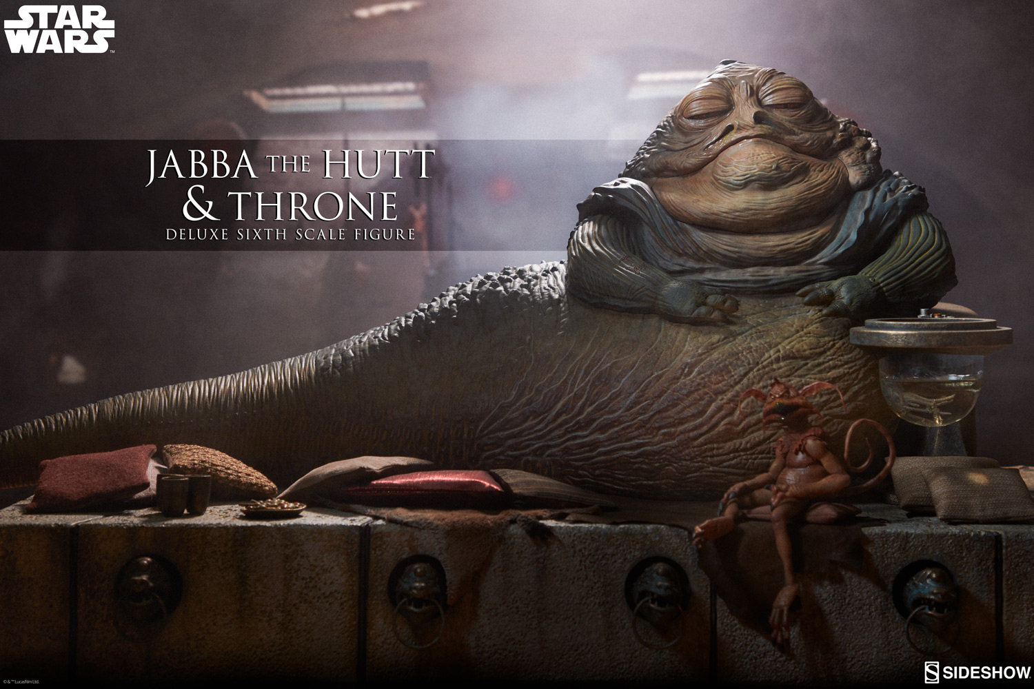 Star Wars Episode VI : Jabba the Hutt and throne - Deluxe Figure (Sideshow) O7ta6JBz_o