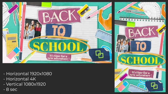 Back To School Paper Slideshow - VideoHive 53875616