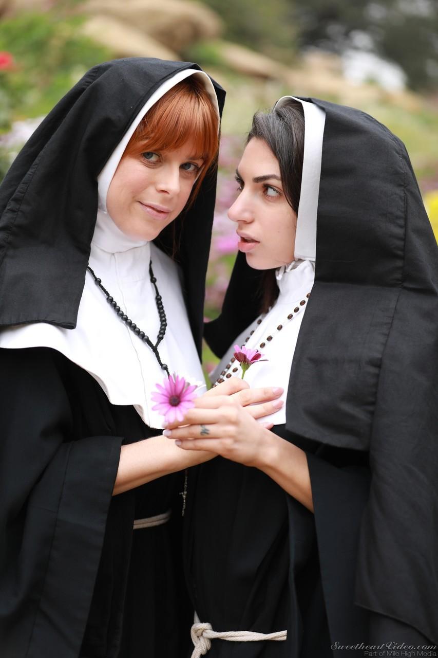 Sinful nuns with juicy boobs Penny Pax & Darcie Dolce lick each other's cunts(5)