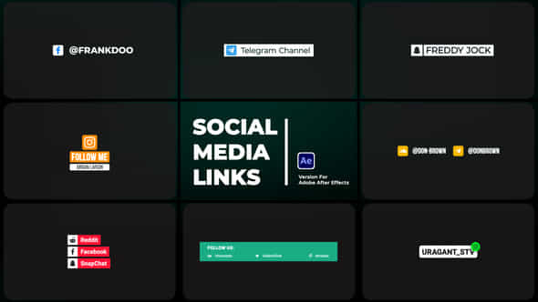 Social Media Links - VideoHive 44422394