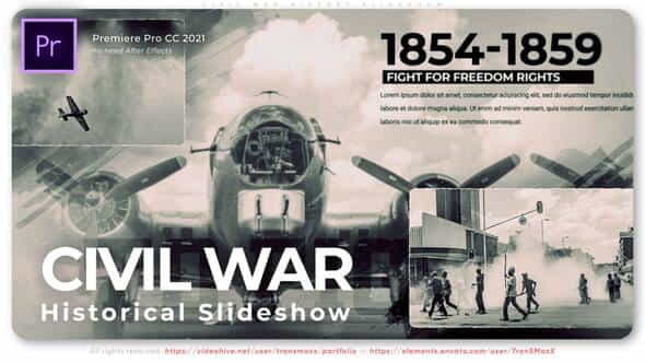Civil War History Slideshow - VideoHive 35656641