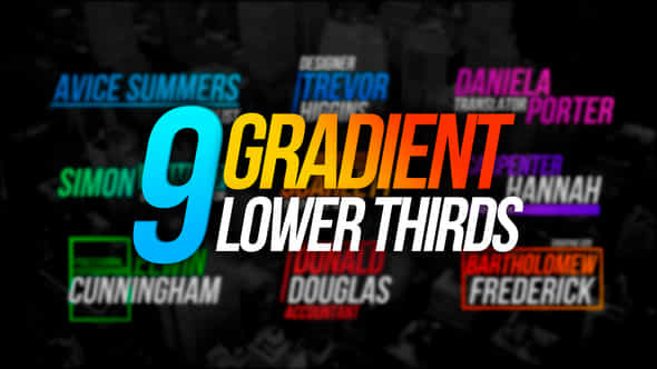 Gradient Lower Thirds - VideoHive 42894271